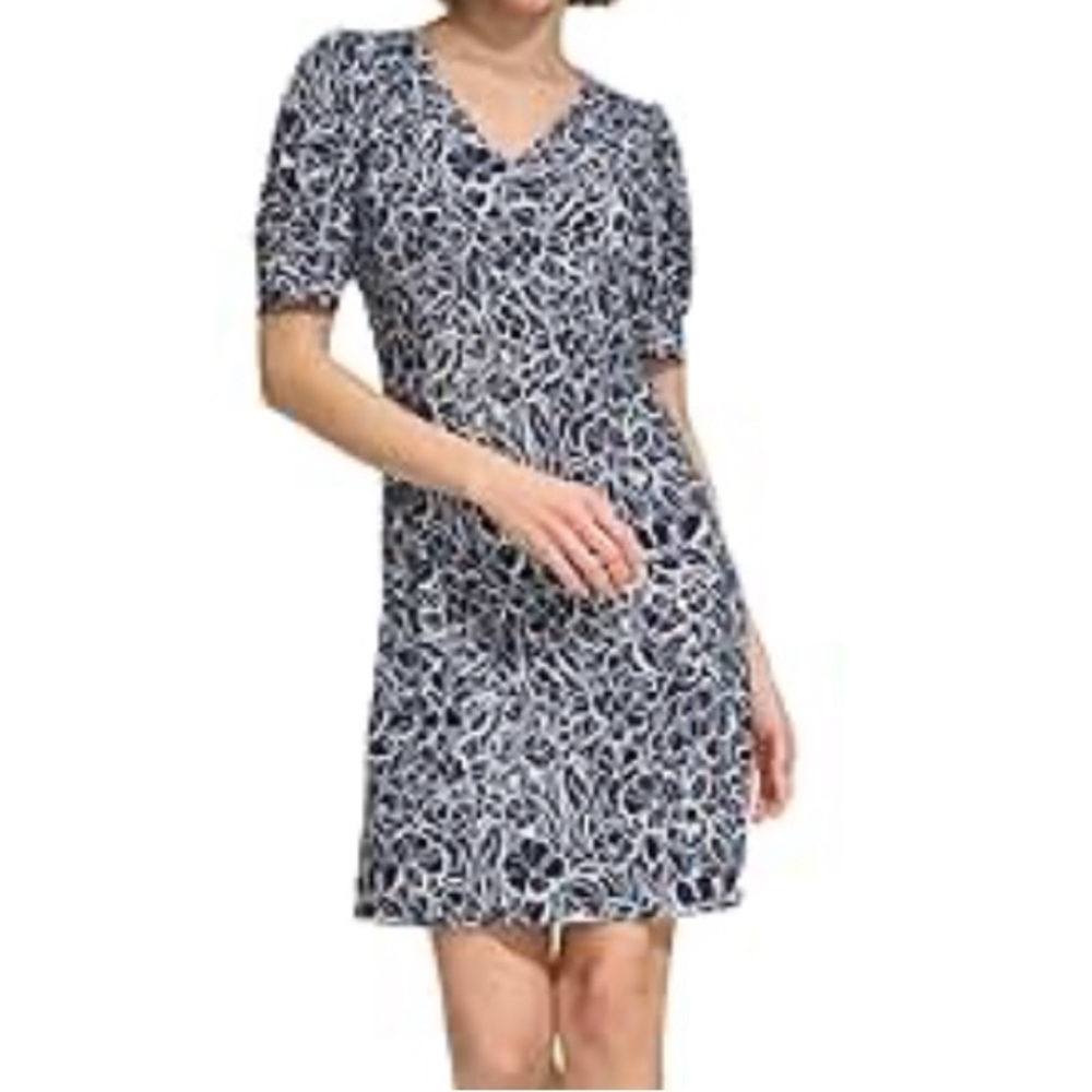 Tommy Hilfiger Peach Blossom Black and White Dress